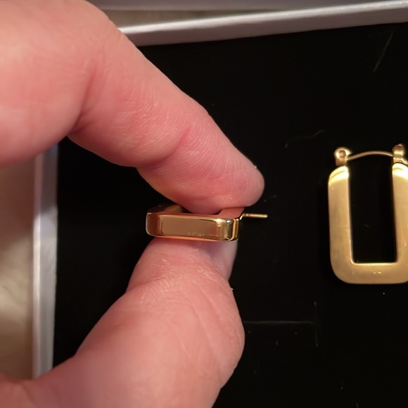 Riaka chunky gold colour hoops NIB - Picture 5 of 9